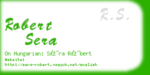 robert sera business card